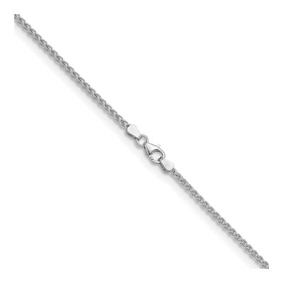14K White Gold 2.1mm Wheat Chain – view 4