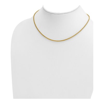 14K Yellow Gold 2.1mm Wheat Chain – view 5