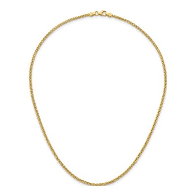 14K Yellow Gold 2.1mm Wheat Chain – view 6