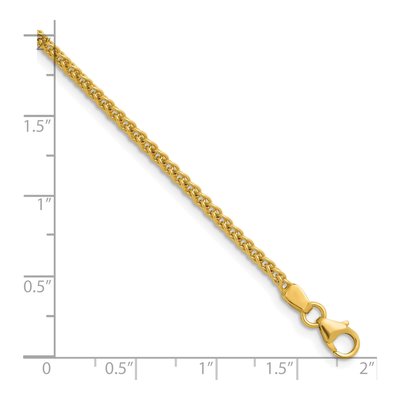 14K Yellow Gold 2.1mm Wheat Chain – view 7