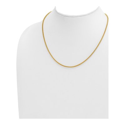 14K Yellow Gold 2.1mm Wheat Chain – view 5