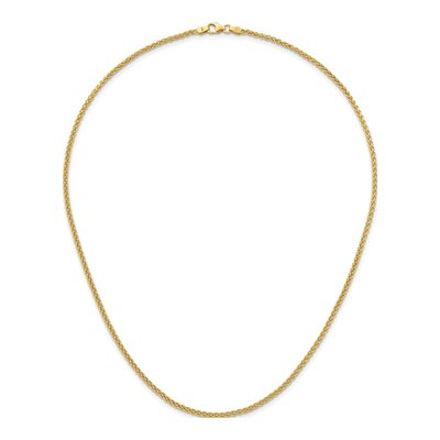 14K Yellow Gold 2.1mm Wheat Chain – view 6