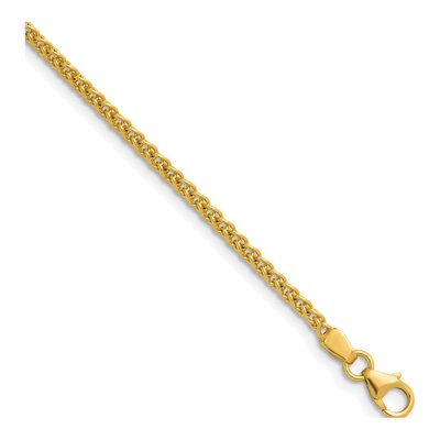 14K Yellow Gold 2.1mm Wheat Chain