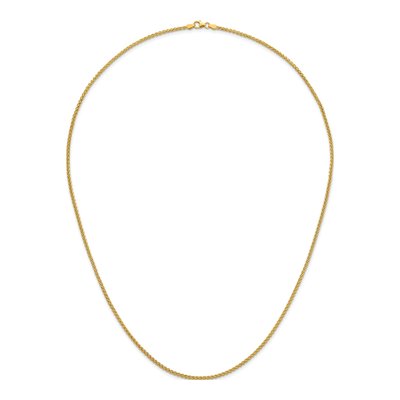 14K Yellow Gold 2.1mm Wheat Chain – view 6