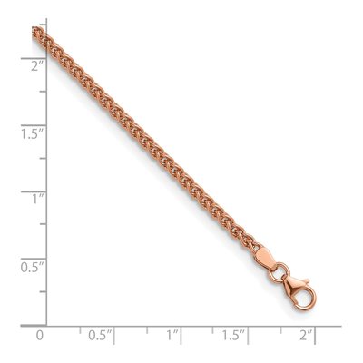14K Rose Gold 2.5mm Wheat Chain – view 5