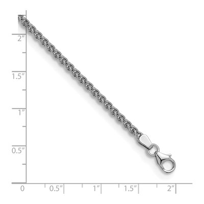14K White Gold 2.5mm Wheat Chain – view 5
