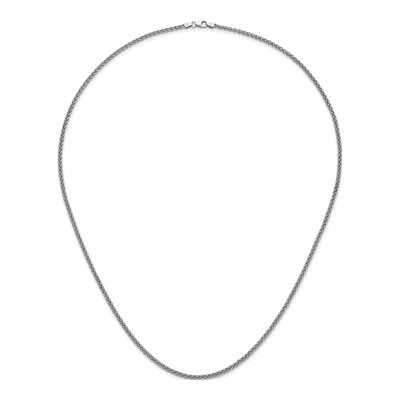 14K White Gold 2.5mm Wheat Chain – view 6