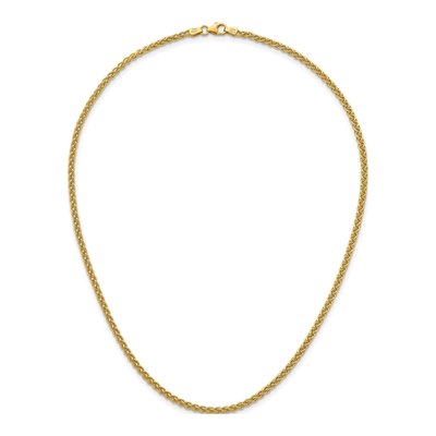 14K Yellow Gold 2.5mm Wheat Chain – view 6