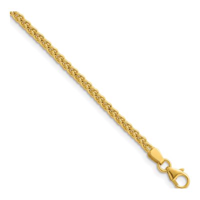14K Yellow Gold 2.5mm Wheat Chain