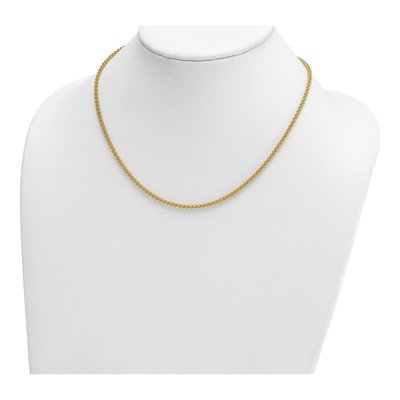 14K Yellow Gold 2.5mm Wheat Chain – view 5
