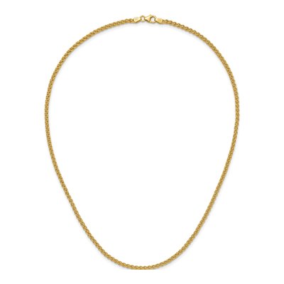 14K Yellow Gold 2.5mm Wheat Chain – view 6