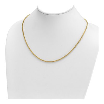 14K Yellow Gold 2.5mm Wheat Chain – view 5