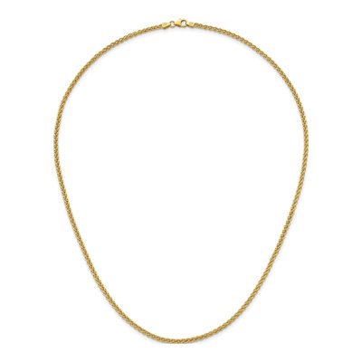 14K Yellow Gold 2.5mm Wheat Chain – view 6