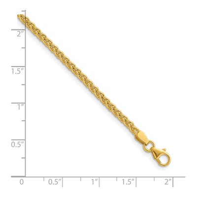 14K Yellow Gold 2.5mm Wheat Chain – view 7