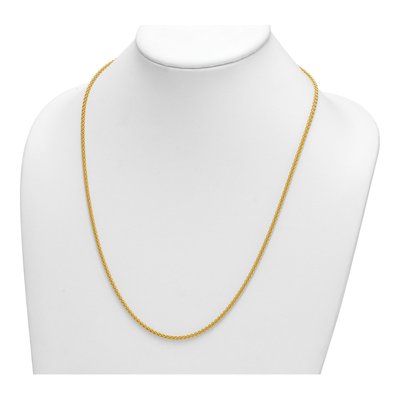 14K Yellow Gold 2.5mm Wheat Chain – view 5