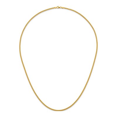 14K Yellow Gold 2.5mm Wheat Chain – view 6
