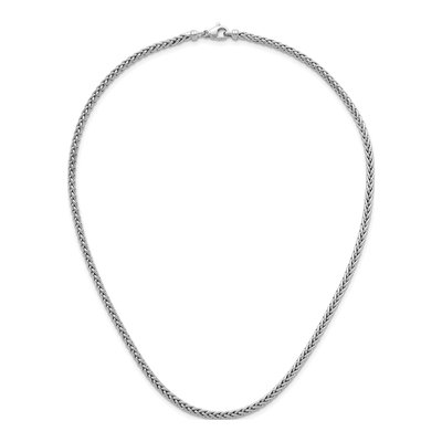 14K White Gold 3.1mm Wheat Chain – view 6