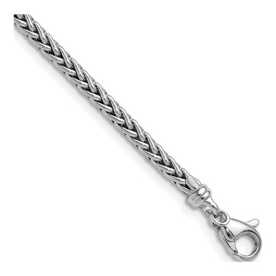 14K White Gold 3.1mm Wheat Chain