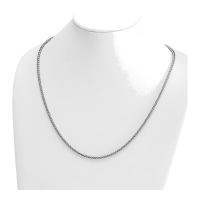 14K White Gold 3.1mm Wheat Chain – view 5