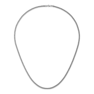 14K White Gold 3.1mm Wheat Chain – view 6
