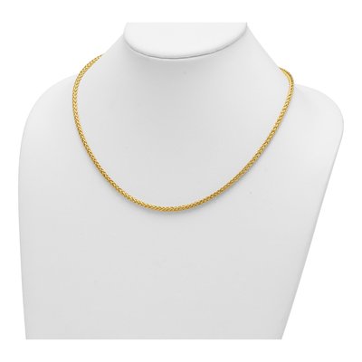 14K Yellow Gold 3.1mm Wheat Chain – view 4