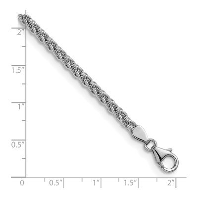 14K White Gold 3.3mm Wheat Chain – view 6