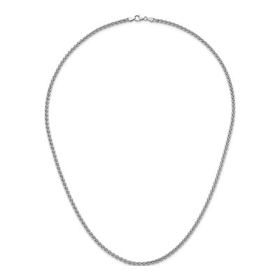 14K White Gold 3.3mm Wheat Chain – view 7