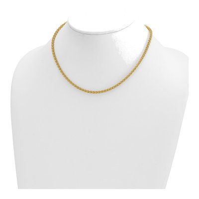 14K Yellow Gold 3.3mm Wheat Chain – view 5