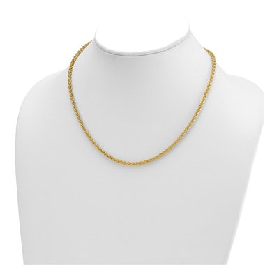 14K Yellow Gold 3.3mm Wheat Chain – view 5