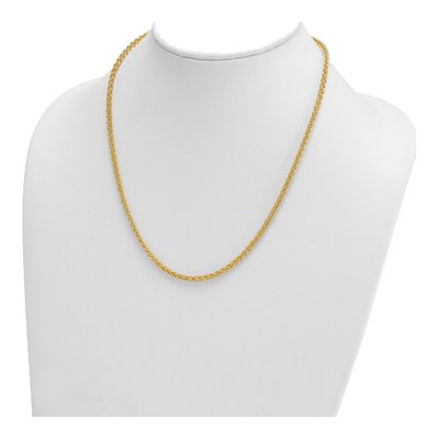 14K Yellow Gold 3.3mm Wheat Chain – view 5