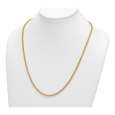 14K Yellow Gold 3.3mm Wheat Chain – view 5
