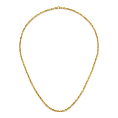 14K Yellow Gold 3.3mm Wheat Chain – view 6