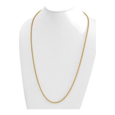 14K Yellow Gold 3.3mm Wheat Chain – view 5
