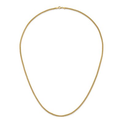 14K Yellow Gold 3.3mm Wheat Chain – view 6