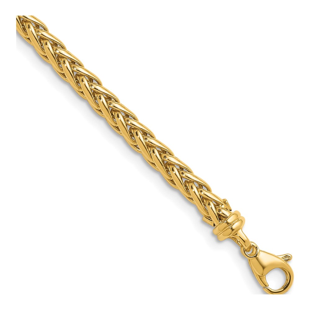 Herco 14K Yellow Gold Polished 4.8mm Wheat 18 Inch Necklace with Lobster Clasp