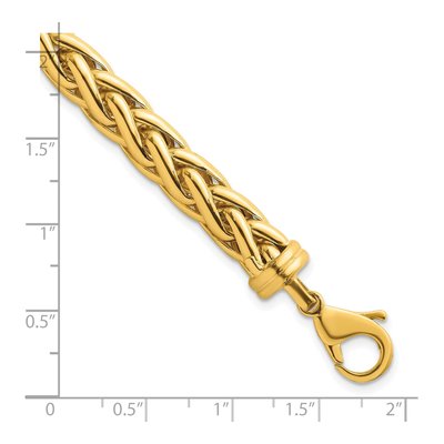 14K Yellow Gold 7.8mm Wheat Chain – view 3