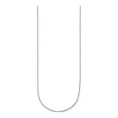 14K White Gold 0.7mm Diamond-Cut Wheat Chain – view 3