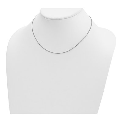 14K White Gold 0.7mm Diamond-Cut Wheat Chain – view 5