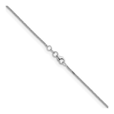 14K White Gold 0.7mm Diamond-Cut Wheat Chain – view 4