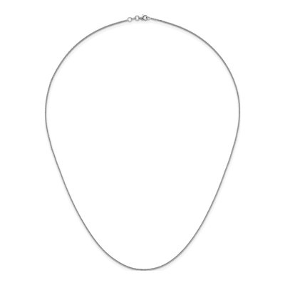 14K White Gold 0.7mm Diamond-Cut Wheat Chain – view 6