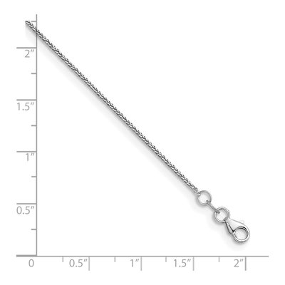 14K White Gold 0.7mm Diamond-Cut Wheat Chain – view 8