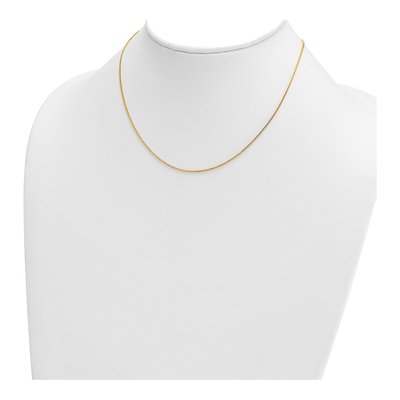 14K Yellow Gold 0.7mm Diamond-Cut Wheat Chain – view 5