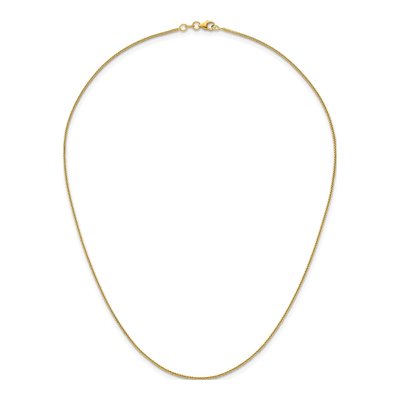 14K Yellow Gold 0.7mm Diamond-Cut Wheat Chain – view 6