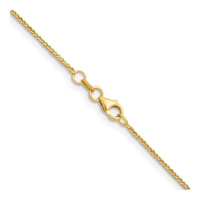 14K Yellow Gold 0.7mm Diamond-Cut Wheat Chain – view 4
