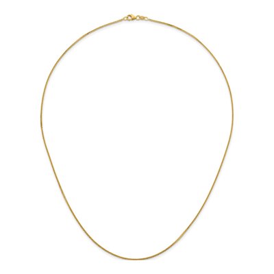 14K Yellow Gold 0.7mm Diamond-Cut Wheat Chain – view 6