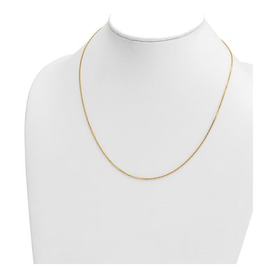 14K Yellow Gold 0.7mm Diamond-Cut Wheat Chain – view 5