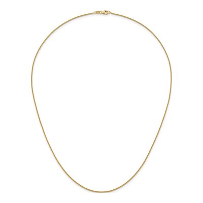 14K Yellow Gold 0.7mm Diamond-Cut Wheat Chain – view 6