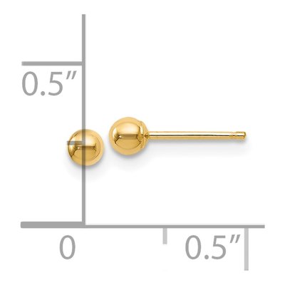 14K Yellow Gold Ball Stud Earrings – view 5