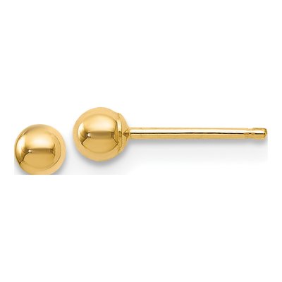 14K Yellow Gold Ball Stud Earrings