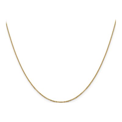 14K Yellow Gold 1.1mm Flat Cable Chain – view 3